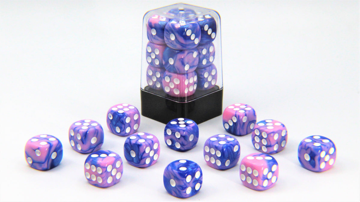 D6 Pips - Pink and Blue