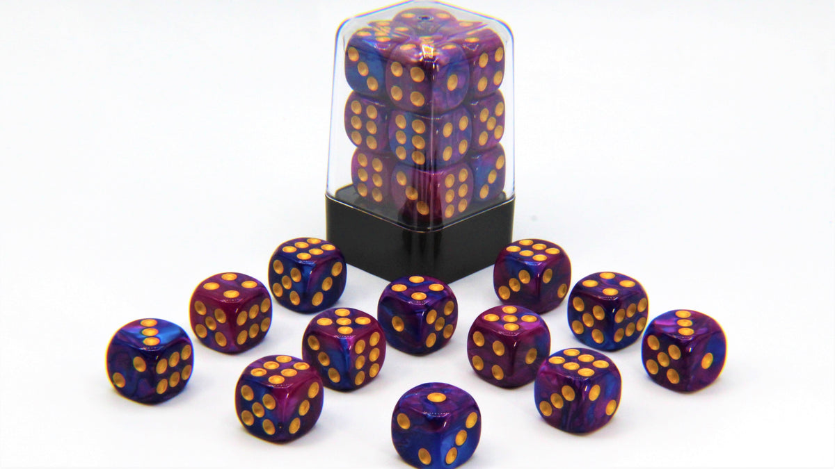 D6 Pips - Purple and Blue