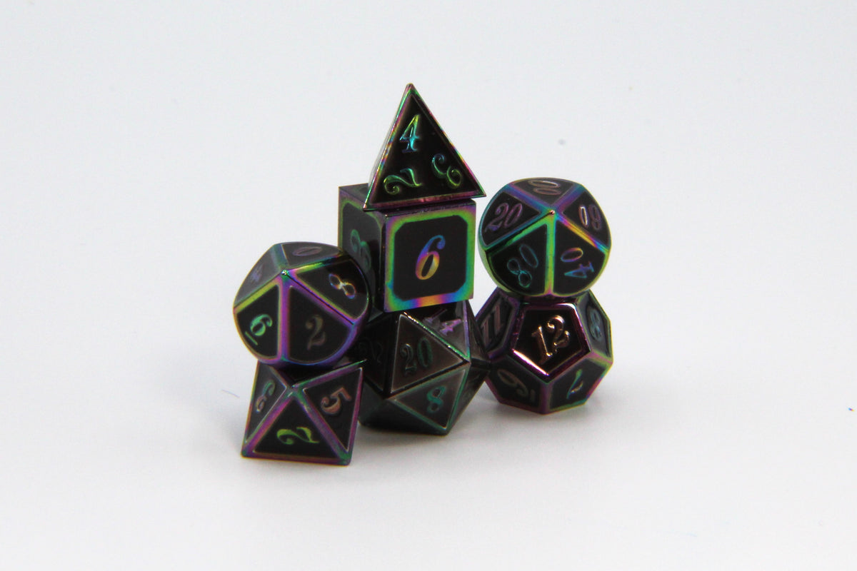 Black and White Thermochromic Metal Dice Set!